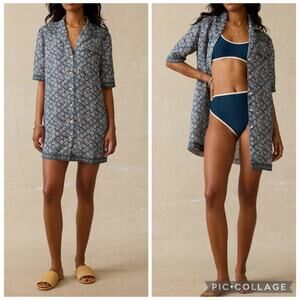 NEW Faherty Paradise Point Dress Eav-Oceanview Blossom Coverup Size Large